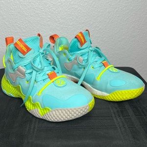 Adidas Harden Vol 6 Pulse Aqua Solar Yellow Basketball Shoes Sz 6 Mens